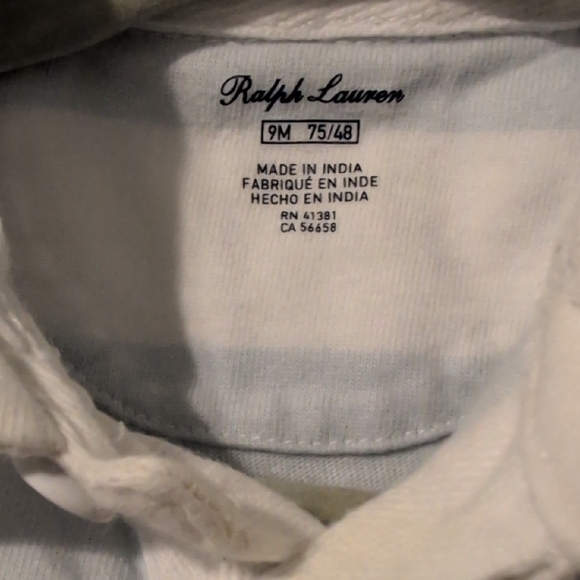Ralph Lauren Blue and White Polo Shirt Classic Design - Picture 2 of 5